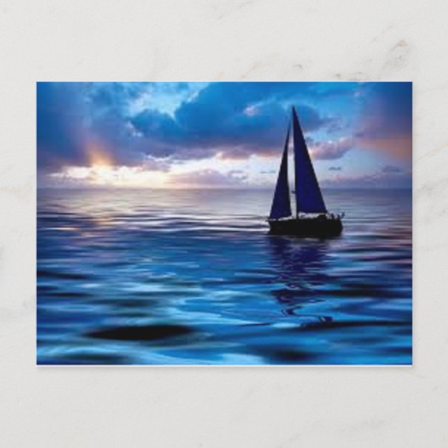 Lass Go Sailing Postkarte (Vorderseite)