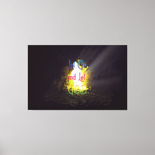 Lass Go und Lass Gott Inspirierend Zitat Leinwanddruck