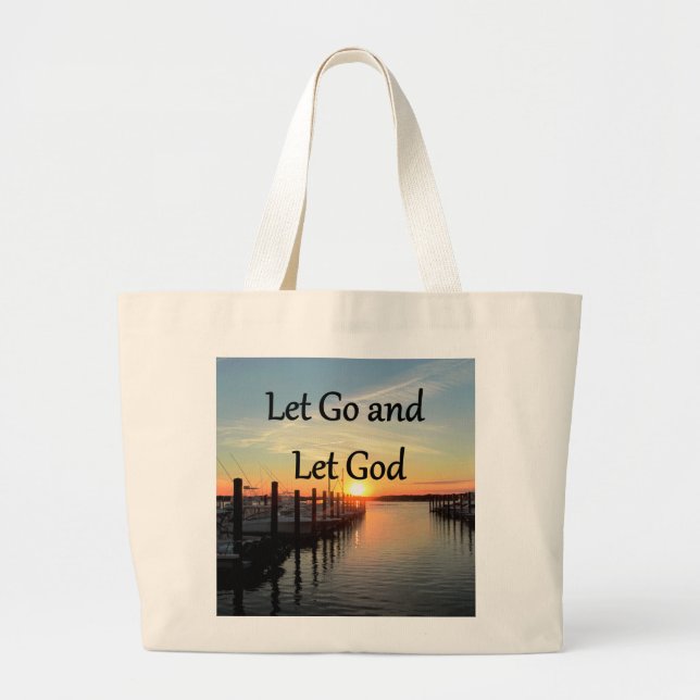 LASS GO UND LASS GOTT SUNSET FOTO JUMBO STOFFBEUTEL (Vorne)