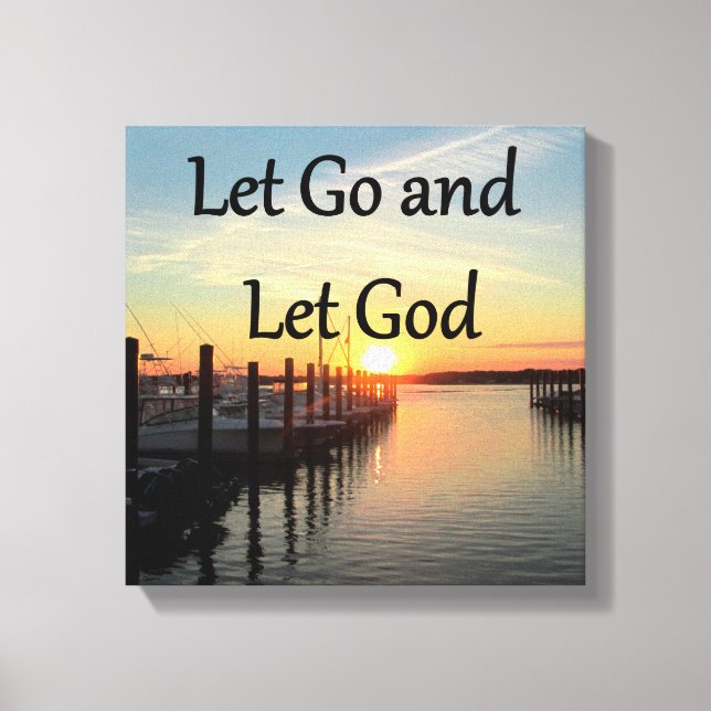 LASS GO UND LASS GOTT SUNSET LEINWANDDRUCK (Vorderseite)