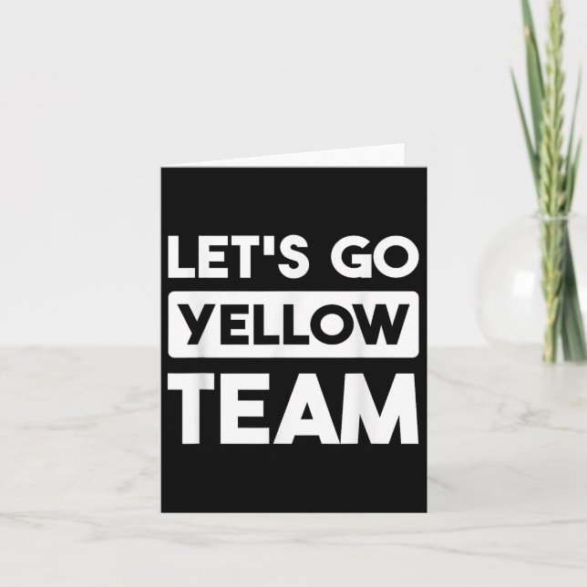 Lass Go Yellow Team War Game Competition Summ Karte (Vorderseite)