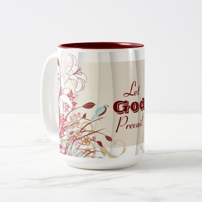 Lass Gottes Prevail, Russell M Nelson Konferenzang Zweifarbige Tasse (Vorderseite Links)