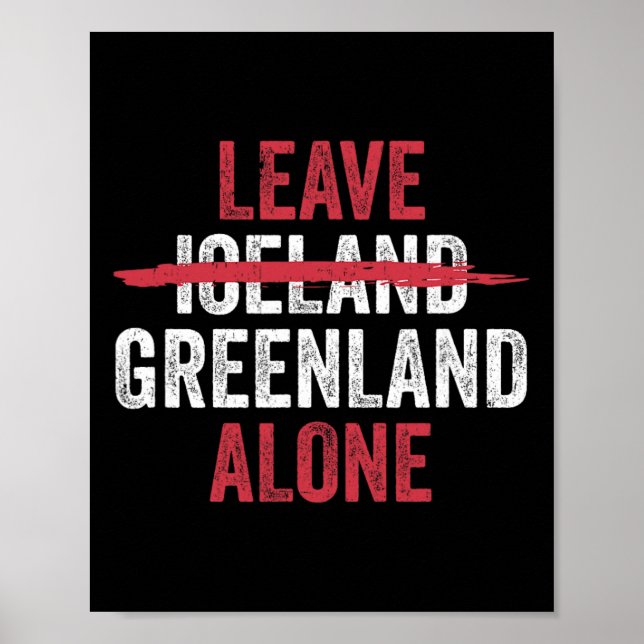 Lass Grönland in Ruhe, nicht Island Poster (Vorne)