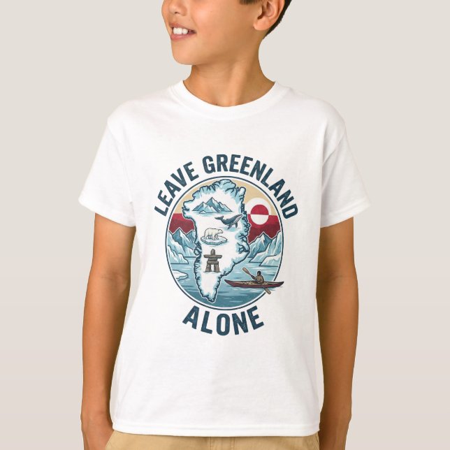 Lass Grönland in Ruhe T-Shirt (Vorderseite)