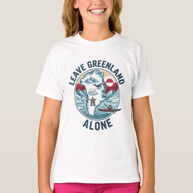 Lass Grönland in Ruhe T-Shirt (Vorderseite)