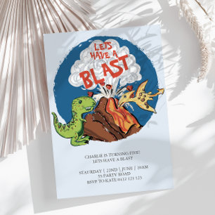 Lass haben eine blast Dinosaurier Geburtstag Einla Einladung