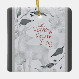 Lass Heaven & Nature Sing, Weihnachtslied Keramikornament
