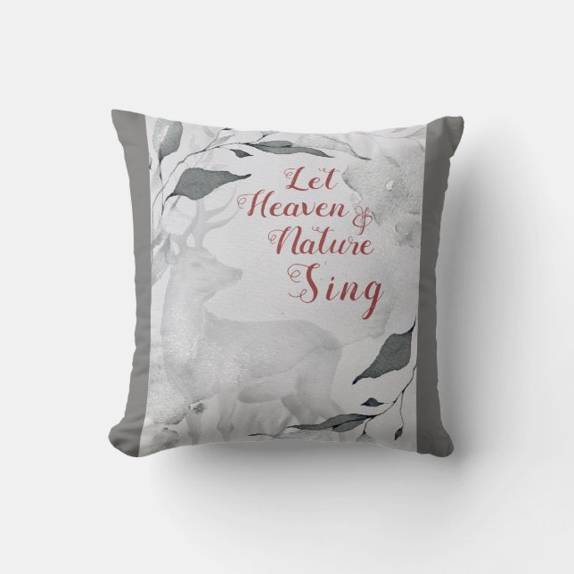 Lass Heaven & Nature Sing, Weihnachtslied Kissen (Vorderseite)