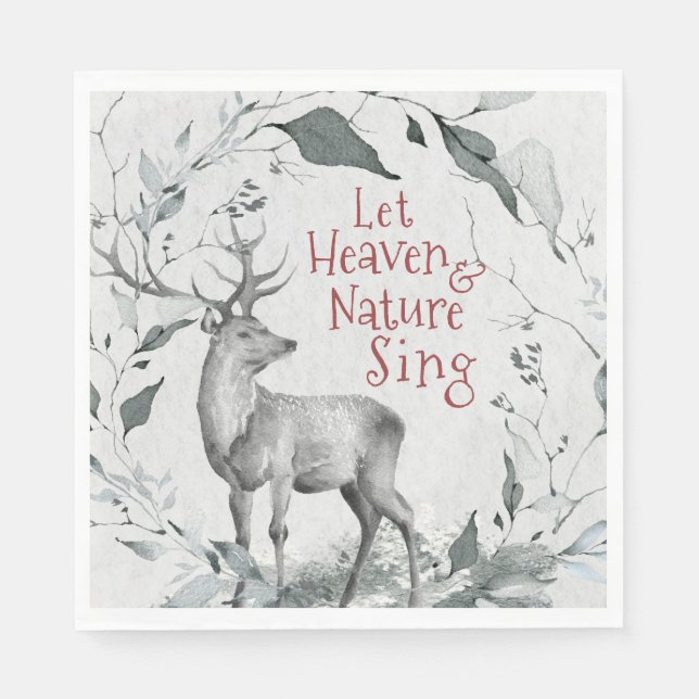 Lass Heaven & Nature Sing, Weihnachtslied Serviette (Vorderseite)