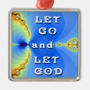 Lass hin und Lass Gott kosmisches abstraktes Desig Ornament Aus Metall