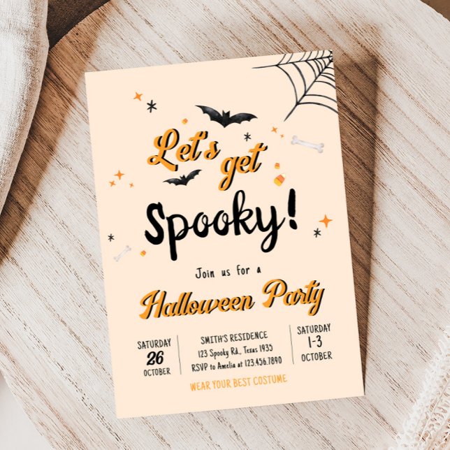 Lass Hooky Fun Halloween-Party Einladung (Fun Lets Get Spooky Halloween Party Invitation)