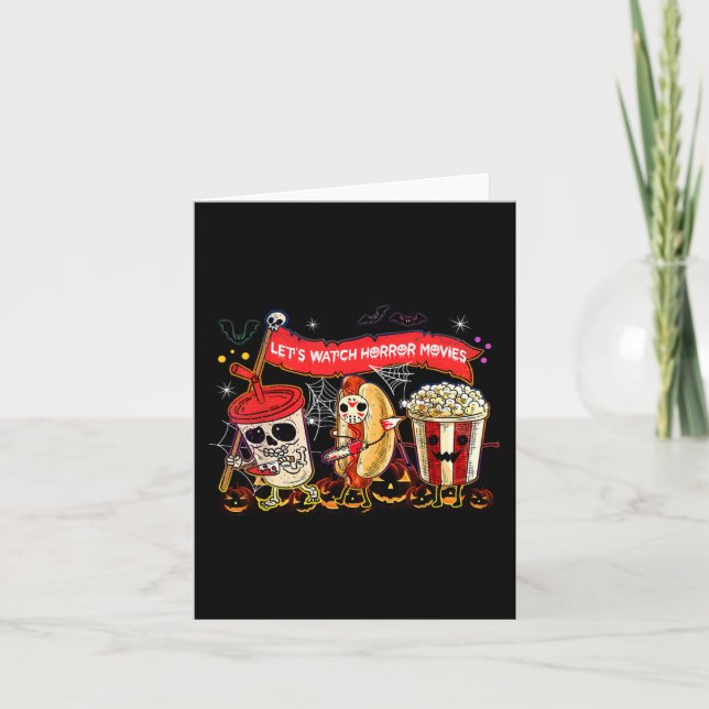 Lass Horror Filme Halloween Spaß Ghost Skele beoba Karte (Vorderseite)