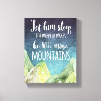 Lass ihm schlafend, wenn er die überzogenen Leinwä Leinwanddruck