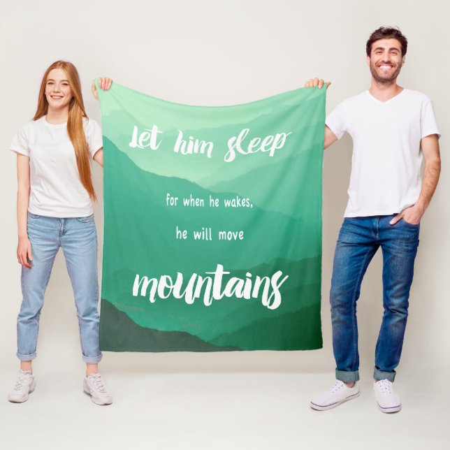 Lass ihm schlafend, wenn er Wecke, wird er die Ber Fleecedecke (Beispiel)