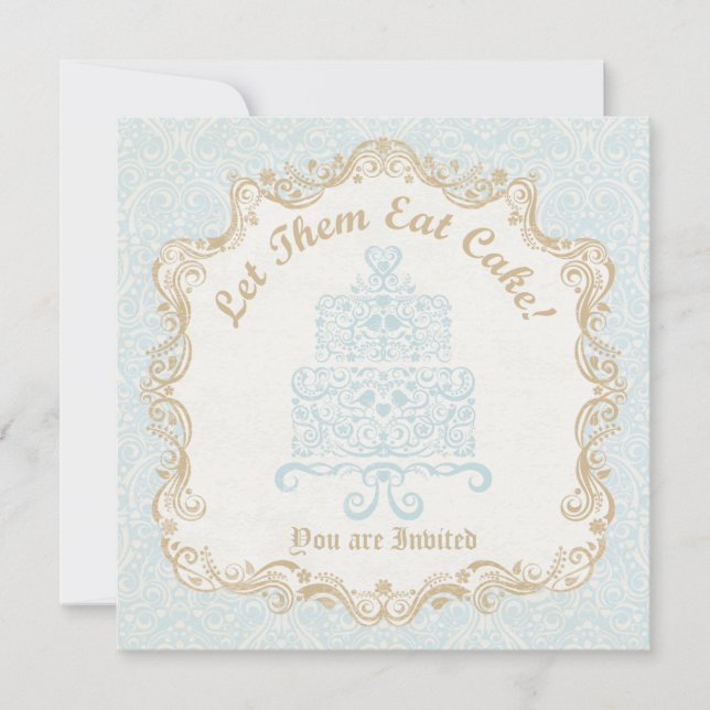 Lass ihnen die Einladung zum Kuchen (Vorderseite)