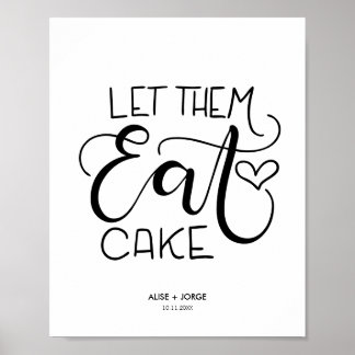 Lass ihnen Kuchen essen - gebettet - Personalisier Poster