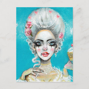Lass ihnen Kuchen Mini Marie Antoinette cupcake es Postkarte