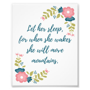 Lass ihren Schlaf 8x10 Foto