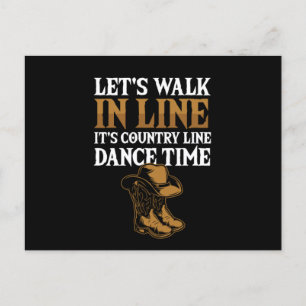 Lass in Line Dance Sport Rodeo Geschenk Postkarte