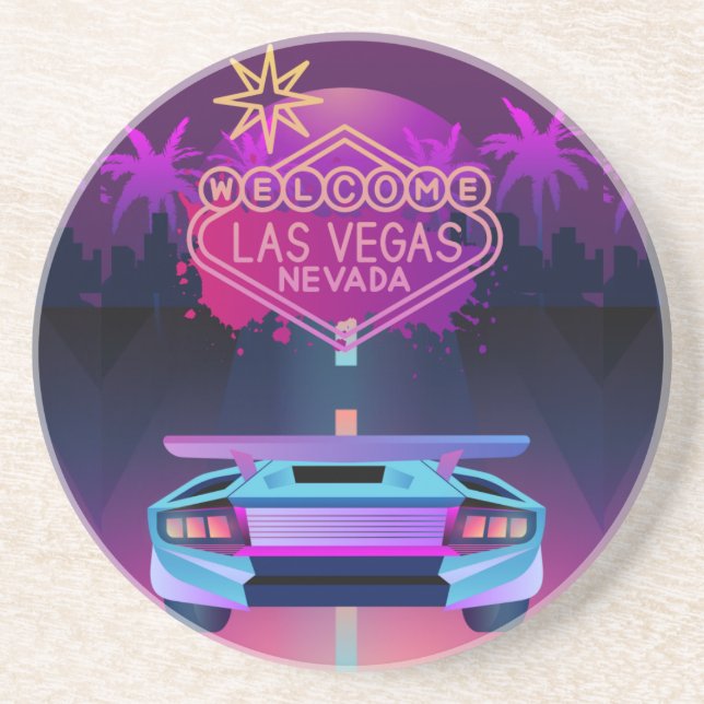 lass in Vegas Getränkeuntersetzer (Vorne)