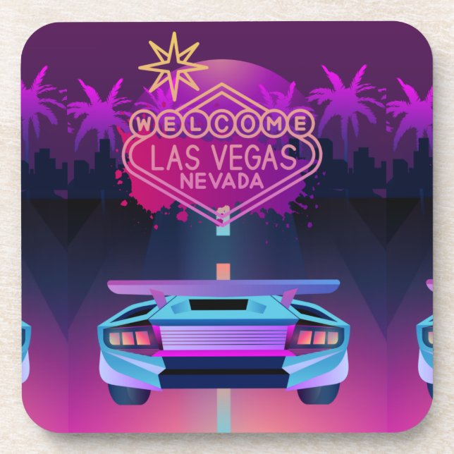 lass in Vegas Getränkeuntersetzer (Vorderseite)