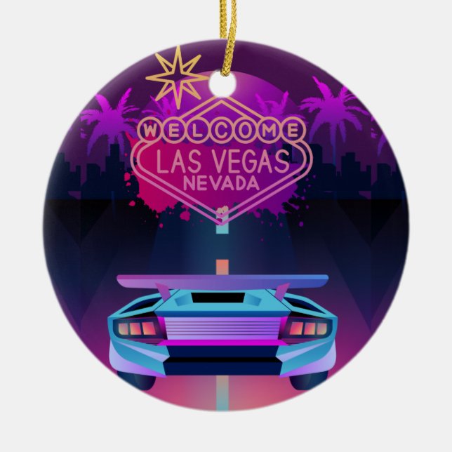 lass in Vegas Keramik Ornament (Vorne)