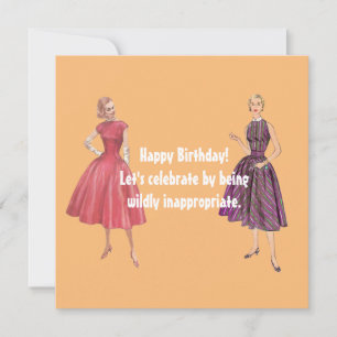 Lass ist ungeeignet Funny Retro Geburtstagsflat Karte