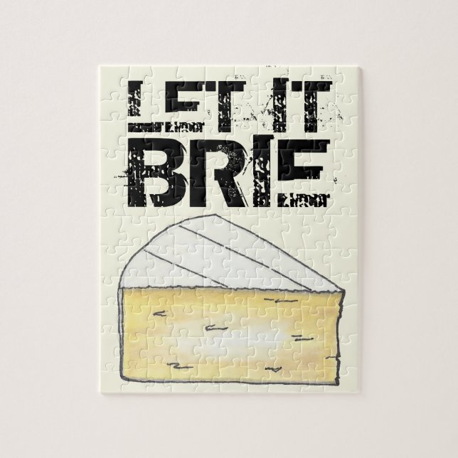 Lass It Brie (Be) Creamy French Cheese Wedge Feins Puzzle (Vertikal)