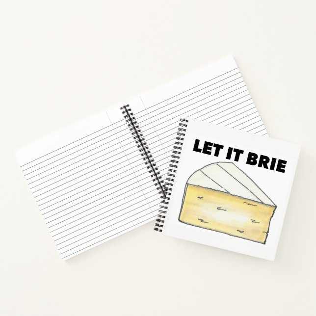 LASS IT BRIE (BE) Funny Cheese Wedge Feinschmecker Notizbuch (Innenseite)