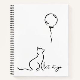 Lass It Go - Cat Design Spiral Notebook Notizbuch