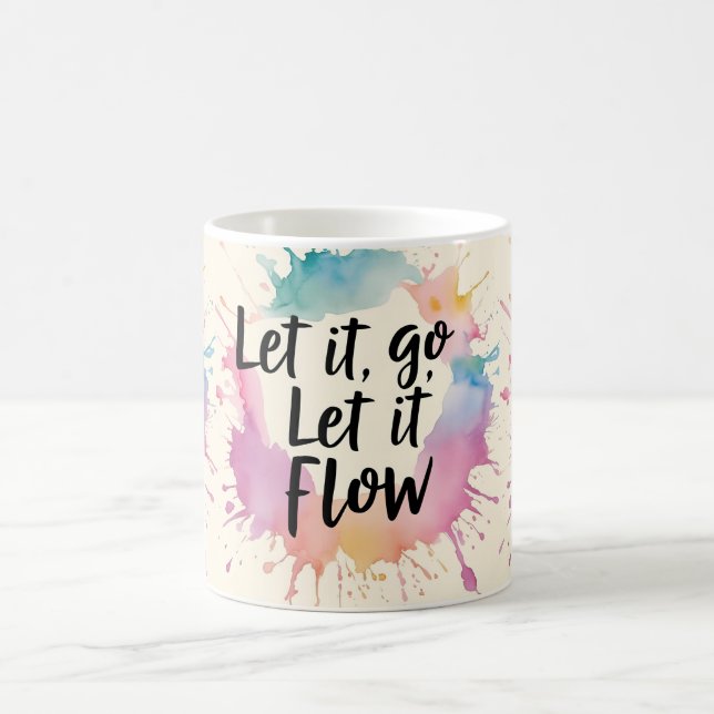 Lass-It-Go-Lass-It-Flow - Healing Quote Design für Kaffeetasse (Mittel)