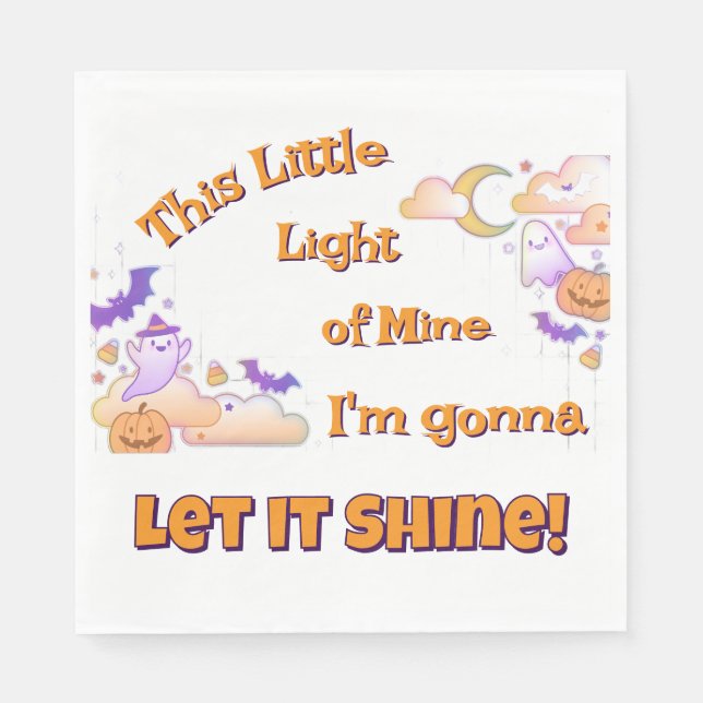 Lass It Shine Christlich Halloween Mittagessen Nap Serviette (Vorderseite)
