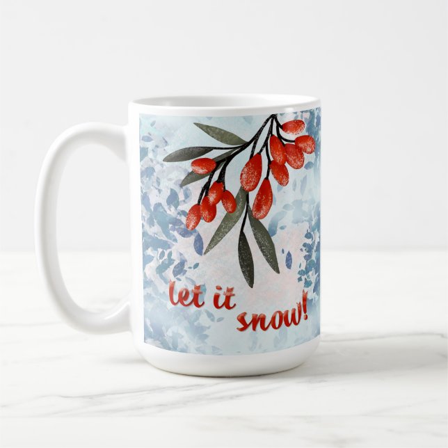 Lass It Snowberries - Whimsical Winter Card Kaffeetasse (Links)