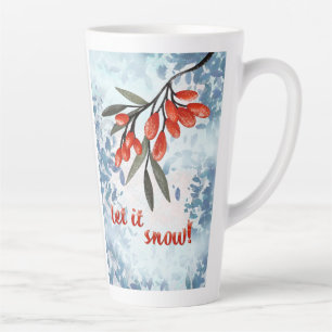 Lass It Snowberries - Whimsical Winter Card Milchtasse