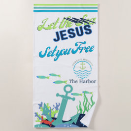 Lass Jesus Set Sie kostenlos Badetuch