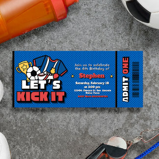 Lass Kick it - Football Soccer Einladung