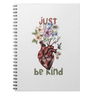 Lass Kindness Bloom vom Herzen Notbücher Notizblock