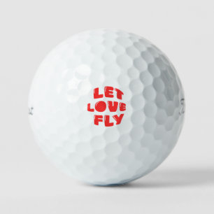 Lass Liebe fliegen Country Club rote lustige Hoc Golfball