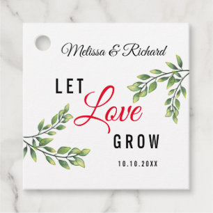 Lass Liebe Grow Greenerity Wedding Vielen Dank Geschenkanhänger