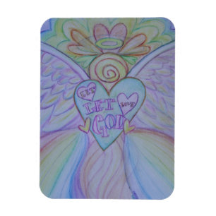 Lass Liebe, Lass Gott Regenbogen Engel Magnet