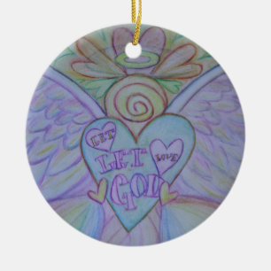 Lass Liebe, Lass Gottes Engel Keramik Ornament