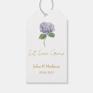 Lass Liebe wachsen Hortensien-Samenpaket Hochzeit Geschenkanhänger