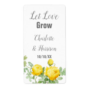 Lass Liebe wachsen Samenpaket Hochzeitsgunst Label