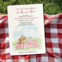 Lass Liebe Wachsen Sommer Picknick Wein Hochzeitsd