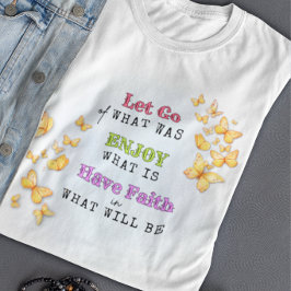 Lass los, genieße, habe Glauben Motivations-T-Shir Tri-Blend Shirt