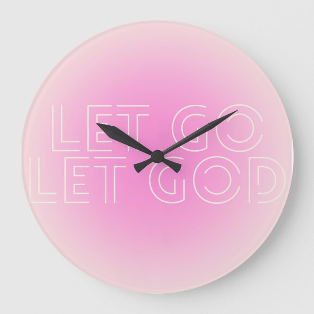 Lass los, lass Gott Uhr an der Wand (Vorderseite)