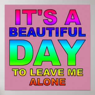 Lass Mich Allein Lustiges Poster Schild
