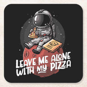 Lass Mich Allein Mit Meiner Pizza Rechteckiger Pappuntersetzer