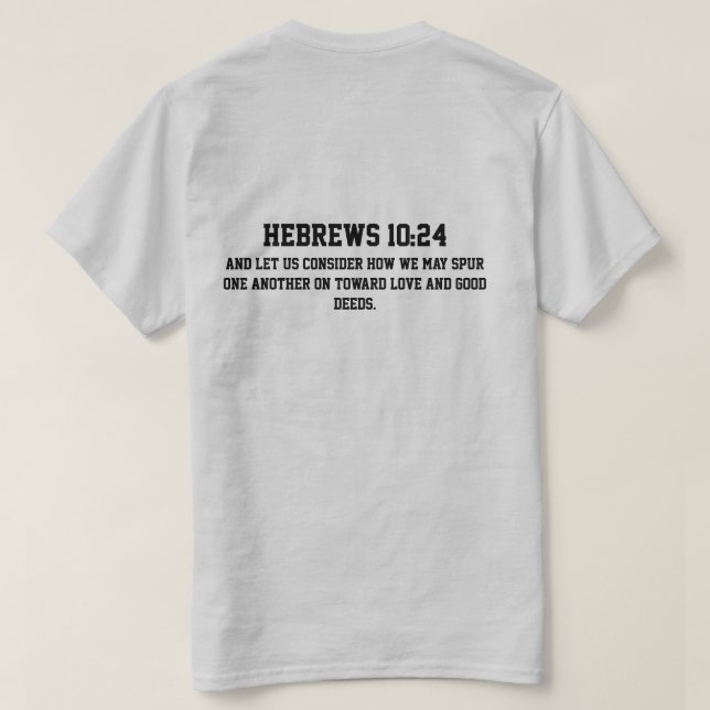Lass mich dich antreiben T-Shirt (Design Rückseite)