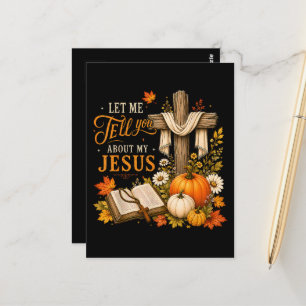 Lass mich dir von meinem Jesus erzählen Christlich Postkarte